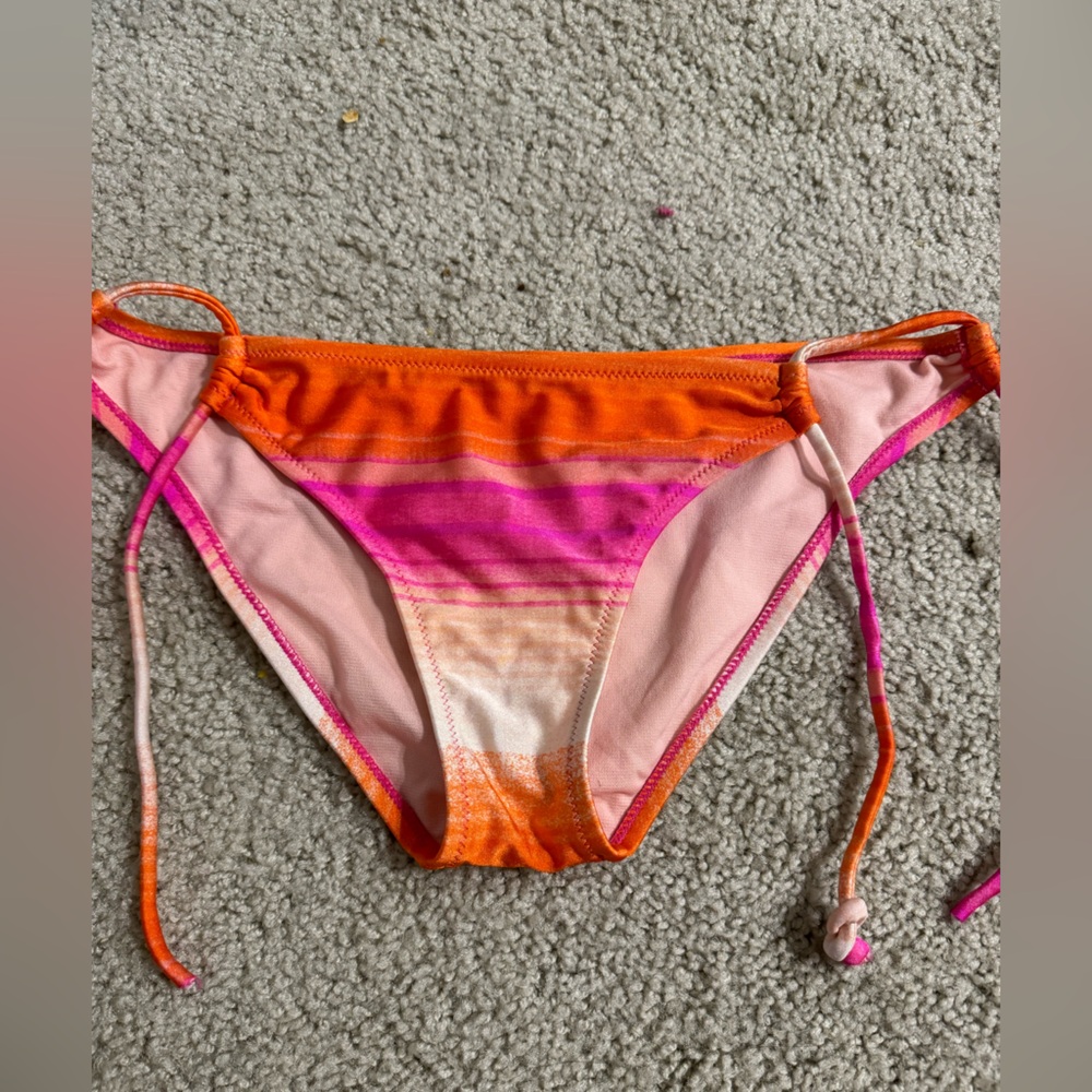 Roxy Vibrant Pink and Orange Bikini Bottom